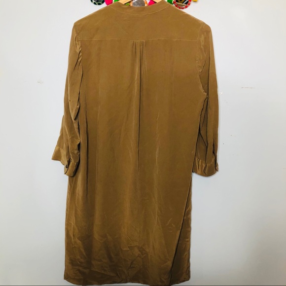 MAX & MOI 100% silk camel color dress - Picture 7 of 8